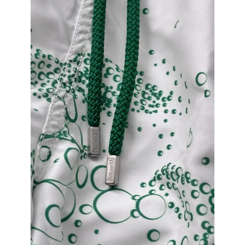 Vilebrequin Men's Swim Trunks 3XL White Green Sea Turtle‎ Luxury Bulgaria 0686
